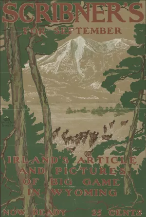 Scribner's for September, pictures of big game in Wyoming by Walter Jack Duncan Oil Painting
