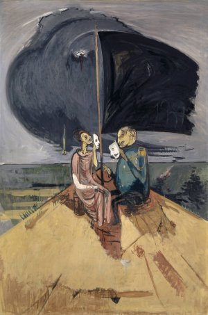 Black Flags by Walter Kurt Wiemken Oil Painting