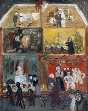 Cross Section of a House Oil painting by Walter Kurt Wiemken