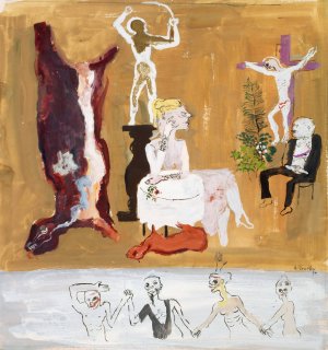 Gegensatze II by Walter Kurt Wiemken Oil Painting