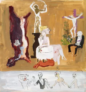 Gegensatze II by Walter Kurt Wiemken Oil Painting