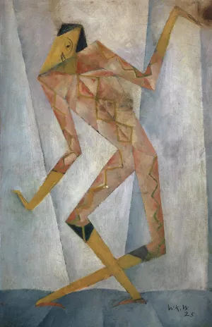 Harlequin Oil painting by Walter Kurt Wiemken