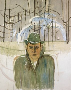 Self-Portrait by Walter Kurt Wiemken Oil Painting