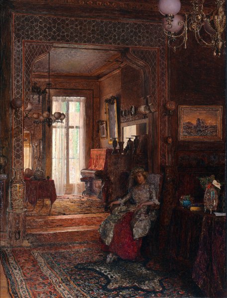 De Forest Interior  by Walter L. Palmer - Hand-Painted Oil Painting Reproduction