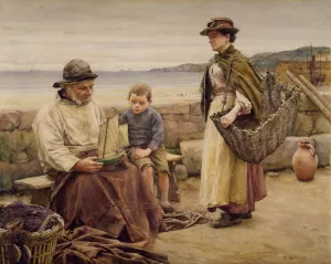 Expert Opinion by Walter Langley Oil Painting