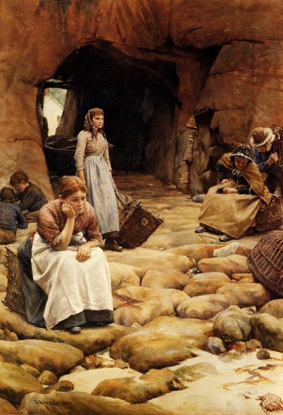Main Product Photo of In The Fishing Season Painting by Walter Langley