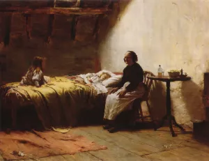 Motherless Oil painting by Walter Langley