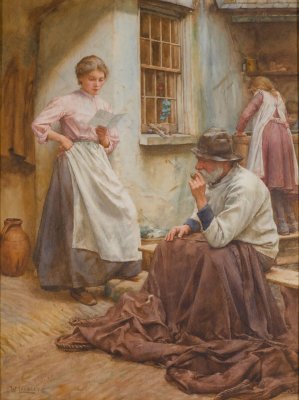 Pleasant News by Walter Langley Oil Painting