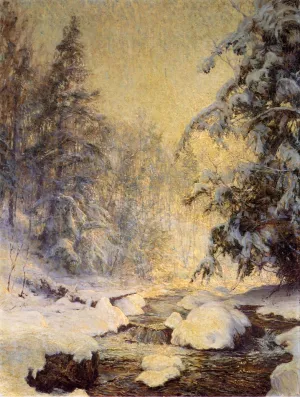 A Brook in Winter also known as Kinderbrook Creek by Walter Launt Palmer - Oil Painting Reproduction