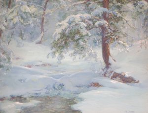 A Winter Idyll by Walter Launt Palmer Oil Painting