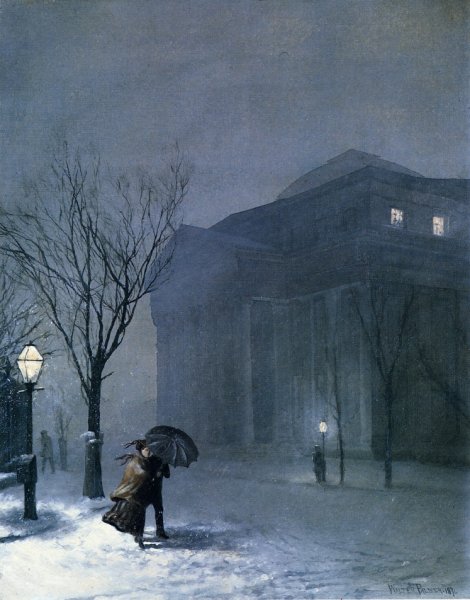 Main Product Photo of Albany in the Snow Painting by Walter Launt Palmer