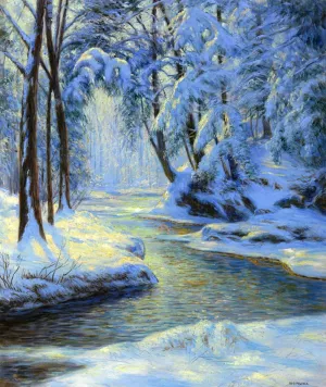 Snowy Landscape with Brook by Walter Launt Palmer Oil Painting
