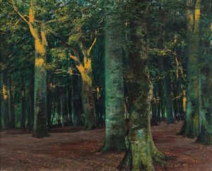 A Forest Interior by Walter Leistikow Oil Painting