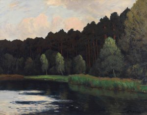 Grunewaldsee by Walter Leistikow Oil Painting