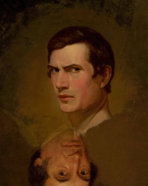Double Self-Portrait at Different Ages by Walter Libbey Oil Painting