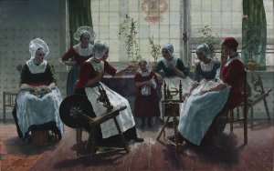 The Ghost Story by Walter Macewen Oil Painting