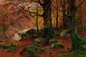 Herbstwald II by Walter Moras Oil Painting
