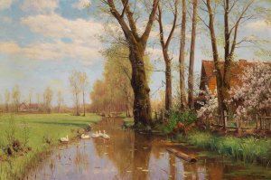 Sommeridylle by Walter Moras Oil Painting