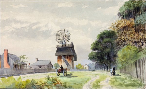 Florida Village by Walter Paris - Hand-Painted Oil Painting Reproduction