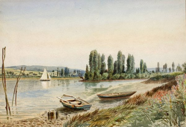 Landscape  by Walter Paris - Hand-Painted Oil Painting Reproduction