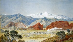 Pike's Peak and the Gateway to the Garden of the Gods
