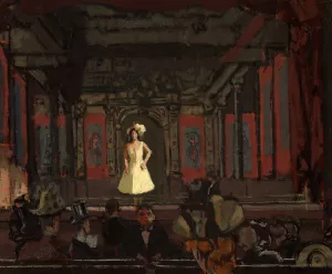 Gatti's Hungerford Palace of Varieties. Second Turn of Katie Lawrence by Walter Richard Sickert Oil Painting