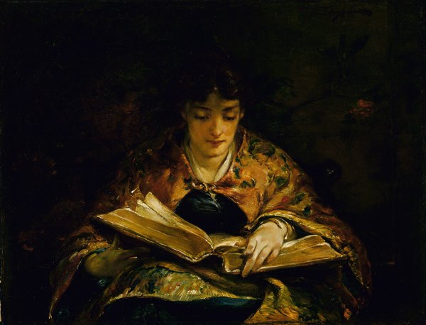 Among the Old Poets by Walter Shirlaw - Hand-Painted Oil Painting Reproduction