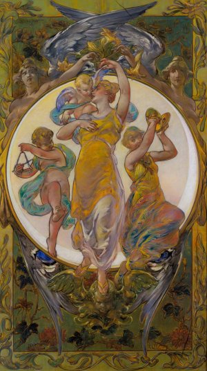 Easter Greetings by Walter Shirlaw Oil Painting