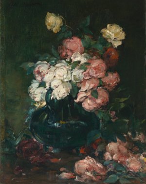 Roses by Walter Shirlaw Oil Painting