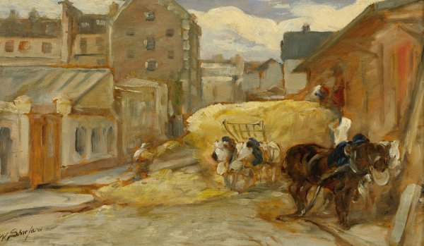 The Hay Cart by Walter Shirlaw - Hand-Painted Oil Painting Reproduction