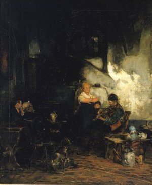 The Inn, Germany by Walter Shirlaw Oil Painting