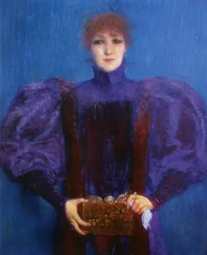 Sarah Bernhardt in Lorenzaccio Oil painting by Walter Spindler