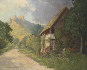 Idyllische Szene by Walter Stoitzner Oil Painting