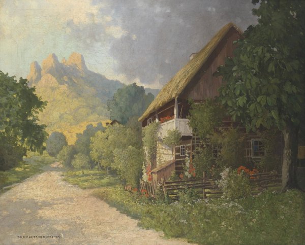Idyllische Szene by Walter Stoitzner - Hand-Painted Oil Painting Reproduction