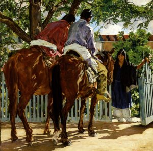 Callers by Walter Ufer Oil Painting