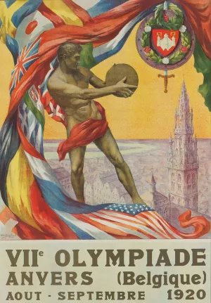 VIIe Olympiade. Anvers 1920 by Walter Van Der Ven Oil Painting
