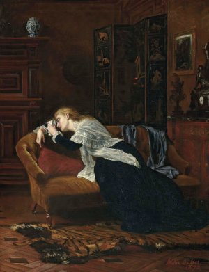 Sad Tidings by Walter William Ouless Oil Painting