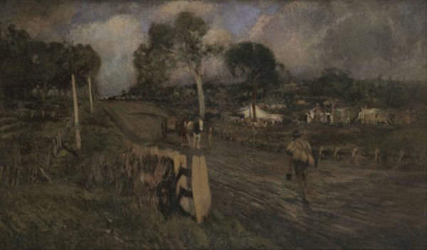 Main Product Photo of Nearing the township  Painting by Walter Withers