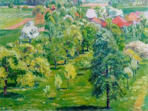 Fruhling am Attersee by Walther Gamerith Oil Painting