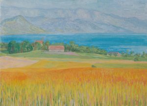 Kornfeld am Attersee by Walther Gamerith Oil Painting
