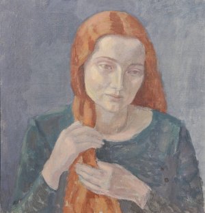 Madchen mit langen Haaren by Walther Gamerith Oil Painting