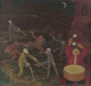Tanz der Kruppel by Walther Gamerith Oil Painting