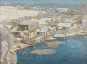 Unterbuchberg Im Winter Ii by Walther Gamerith Oil Painting