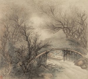 Album of Landscapes; Leaf 1 by Wang Gai Oil Painting