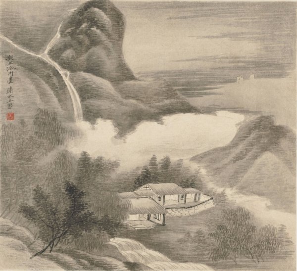 Main Product Photo of Album of Landscapes; Leaf 5  Painting by Wang Gai