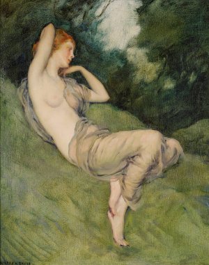 Nymph Of The Glen by Warren B. Davis Oil Painting