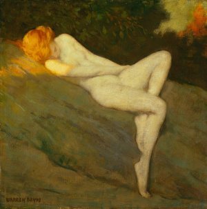 Sleeping Nude by Warren B. Davis Oil Painting