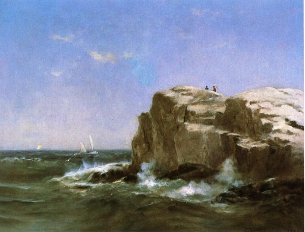 Main Product Photo of Coastal Rocks Painting by Warren W. Sheppard
