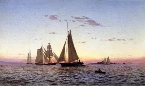 Lower New York Bay by Warren W. Sheppard - Oil Painting Reproduction