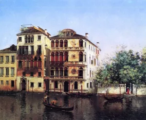 Palazzo Dario, Venice painting by Warren W. Sheppard